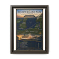 Norwegian Sun Cruise Route Matte Canvas — Custom Framed Sailing Memento